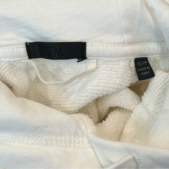 New ATM Anthony Thomas Melillo White Long Sleeve Cotton Hoodie XS - Picture 7 of 7